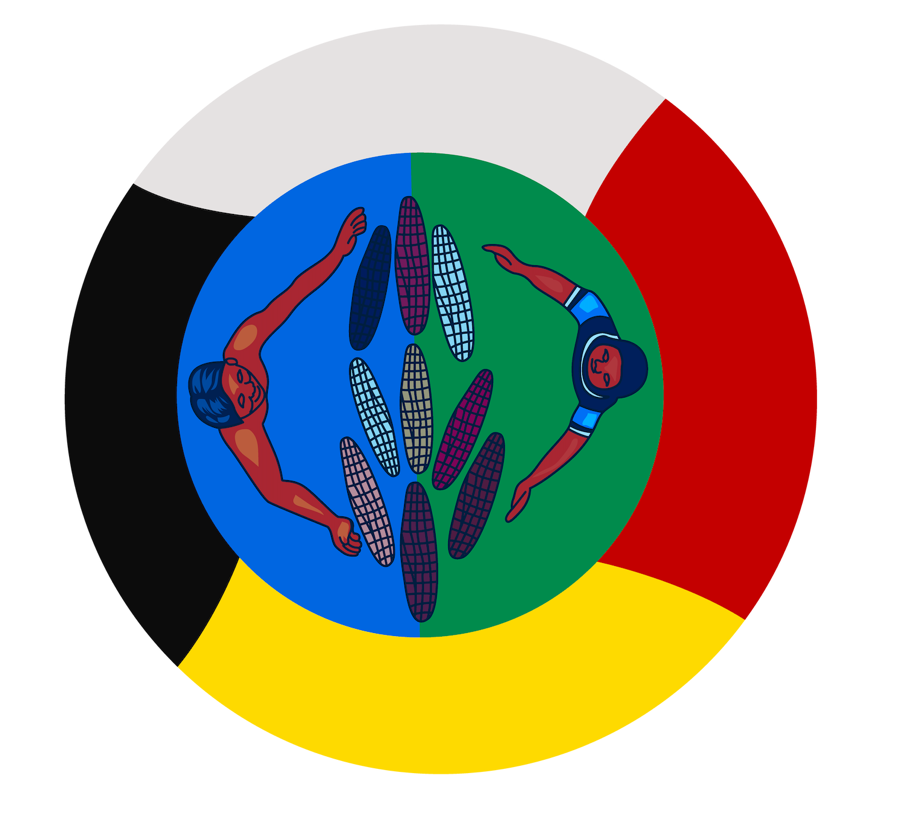 Maya medicine wheel emblem